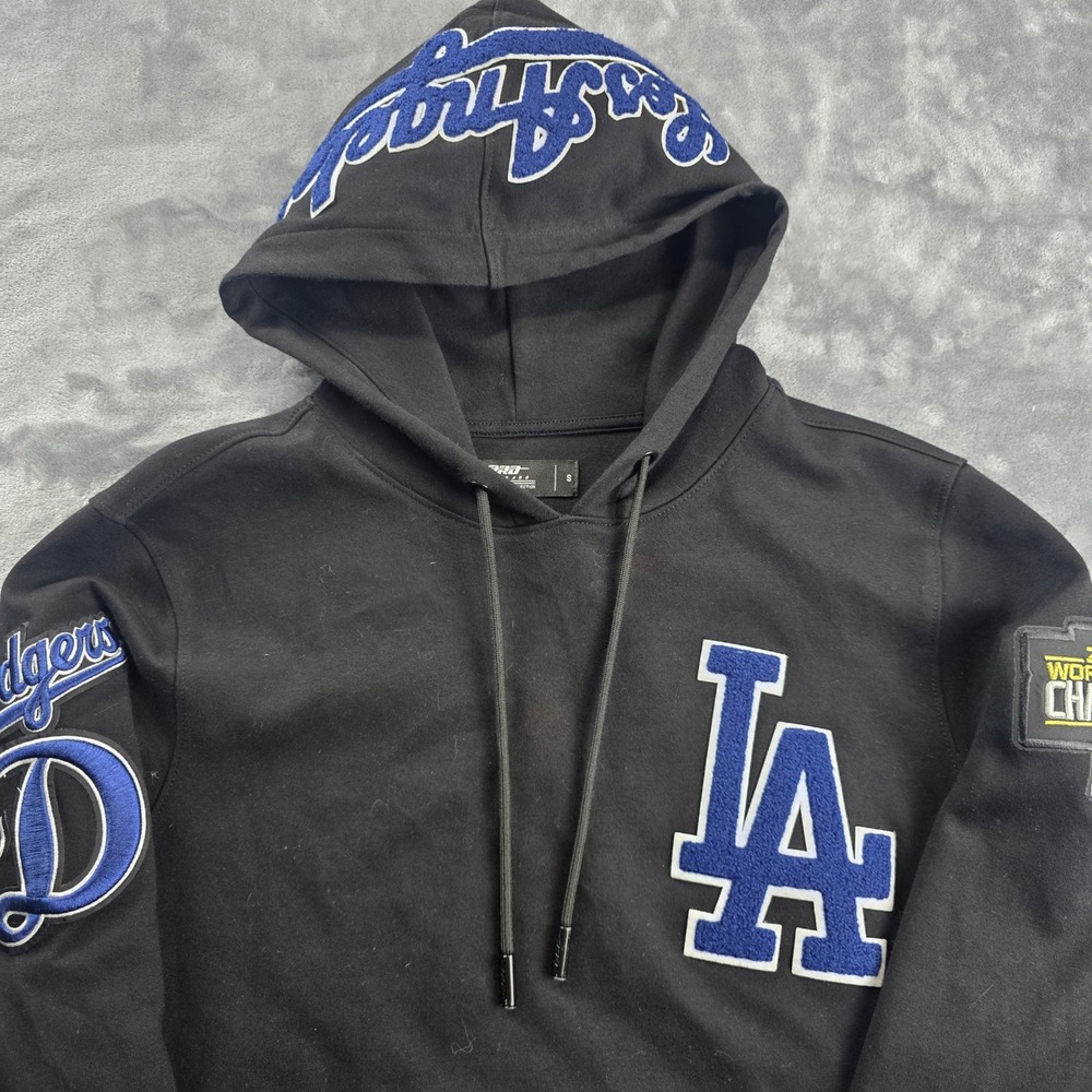 LA Dodgers Pro Standard Hoodie Mens S Black 2020 World Series Champions Patch - Picture 2 of 14